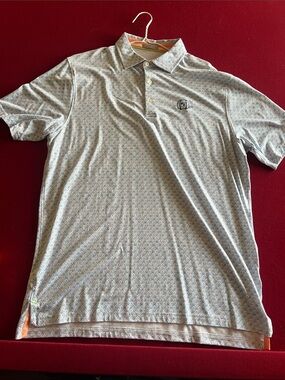 Men's Mint Patterned Polo Shirt with Subtle Logo